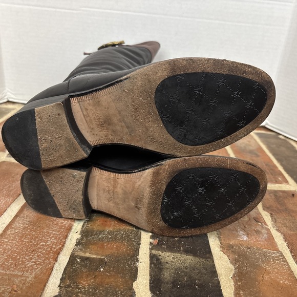 Johnston & Murphy Riding Boots Women's Size 7.5M Black Leather Tall Boots (T34) - Picture 7 of 7